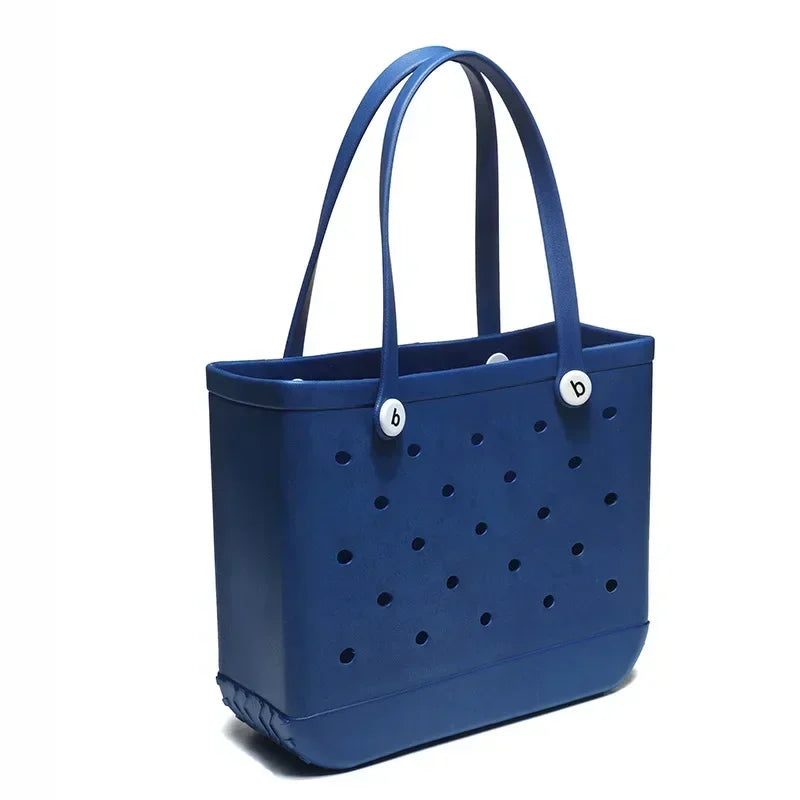 EVA Beach Jelly Bag Rubber Waterproof Shoulder Handbag Large Capacity Portable Travel Handbag Summer Pool Fashion Women Tote Bag