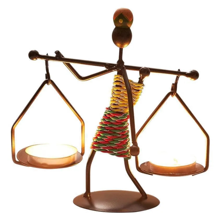 Light Luxury Table Decoration Candle Holder Iron Home Romantic Candlelight Dinner Metal Candle Holder Knick-knack Props