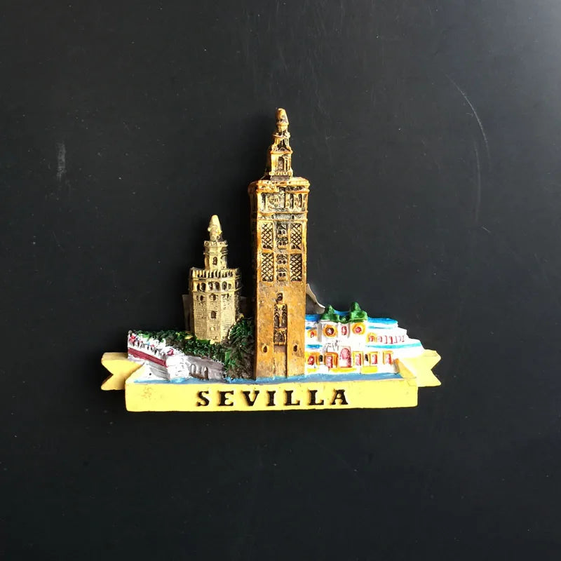 Europe Spain 3D Refrigerator Magnet Tourist Souvenirs Stickers,Home & Kitchen Decoration Fridge Magnet Message Sticker