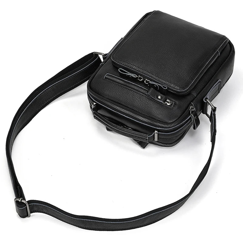 Newsbirds Leather Shoulder Bag Vintage Style Crossbody Bag Books School Bag Of Men Male Daily Messenger Bag Crazy Horse Skin
