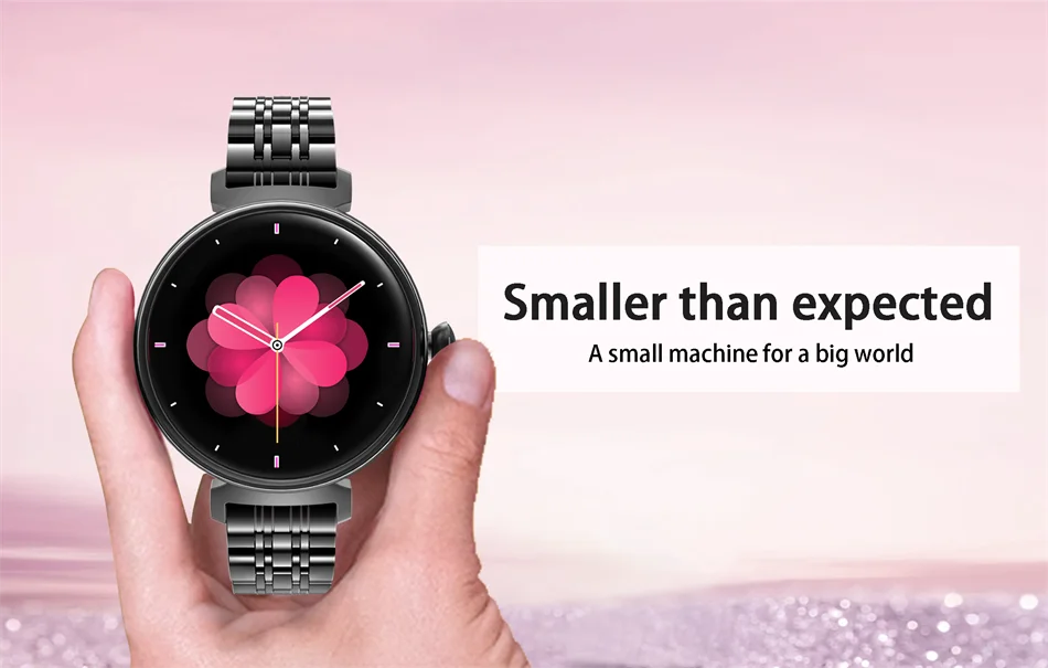 Bluetooth Call Smart Watch Screen Always Display 1.04 inch AMOLED Screen Fashion Ladies Smartwatch Metal Body Small Screen Watch