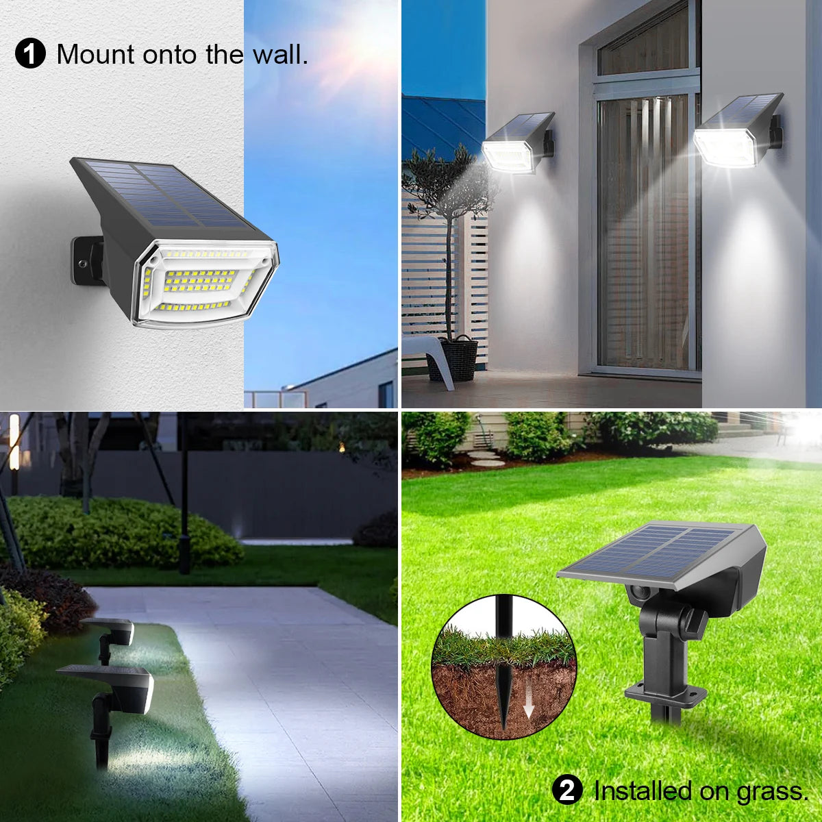 Garden Solar Lights Outdoor Waterproof Solar Powered Lamp Patio Backyard Lawn Light Lanscape Night Lighting Decoration
