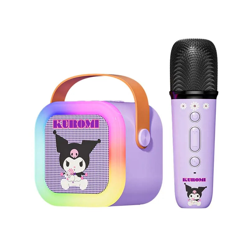 Sanrio Bluetooth Speakers ML07 Karaoke Machine Portable Speakers Bluetooth with Mic LED Light Machine Home Family Singing Gift