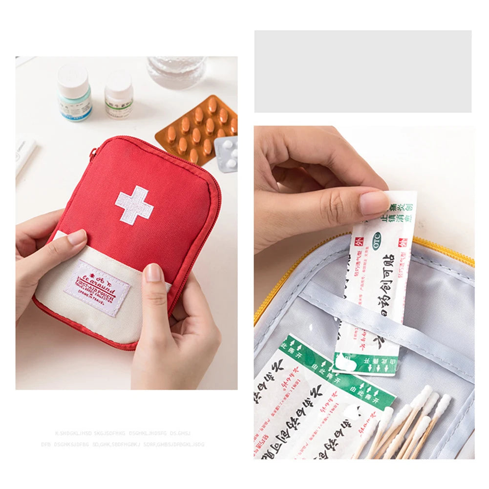 Portable Medicine Bag Empty Small First Aid Kit Survival Medical Emergency Medicine Pill Storage Bag Outdoor Camping Equipment