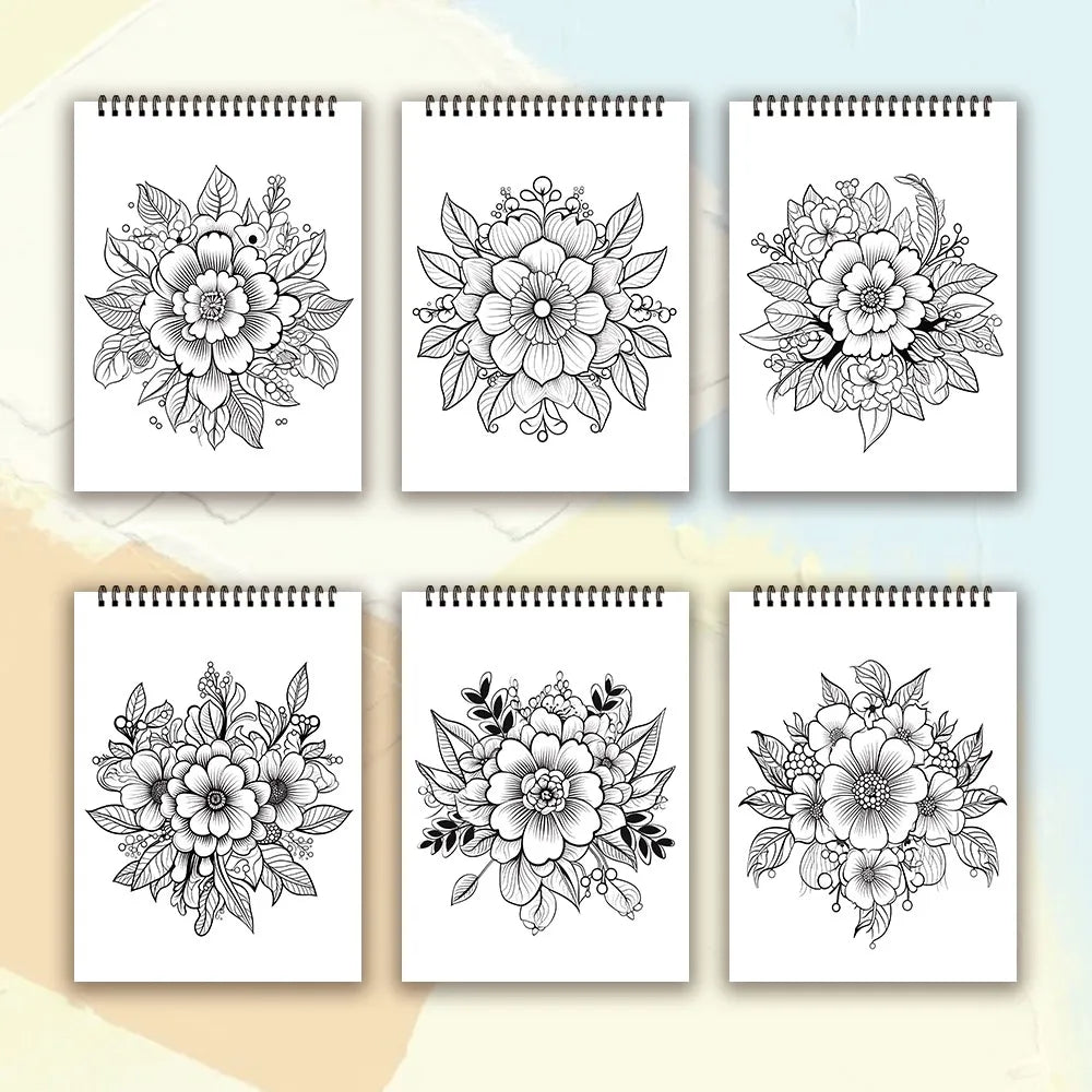 Spiral Coloring book -30 Sheets adult coloring book, 11.2 x 8.3 inches, 100g thick paper, drawing book, homecoming holiday gift