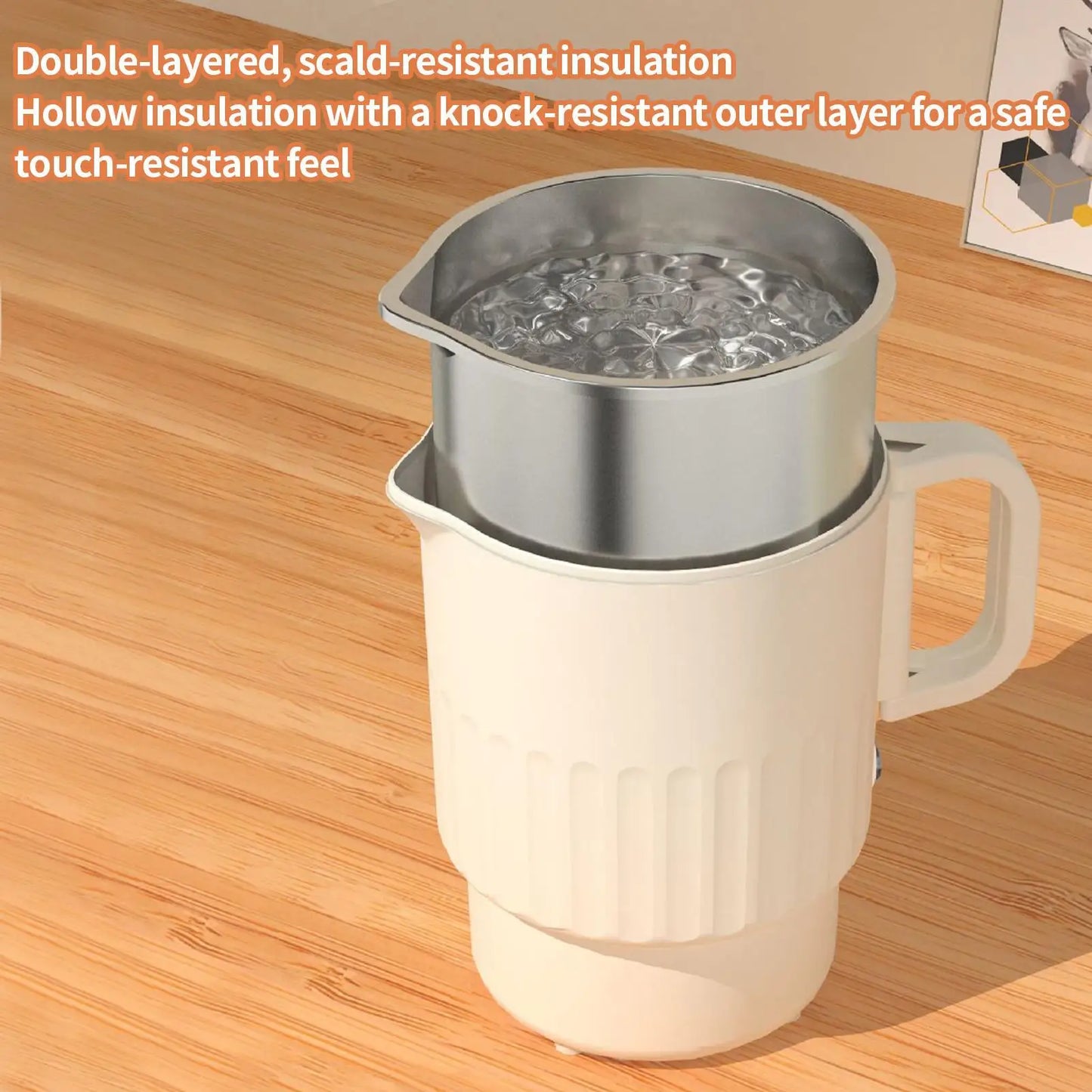 Travel Foldable Kettle 1L Folding Electric Kettles For Boiling Water Fast Boiling Machine With Steamed Egg Rack For Picnic