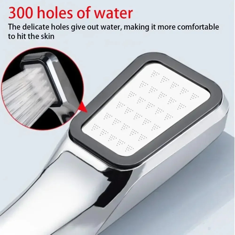 Upgraded High Pressure 300 Holes Rainfall Shower Head Water Saving Spray Nozzle Bathroom Shower Accessories for Home