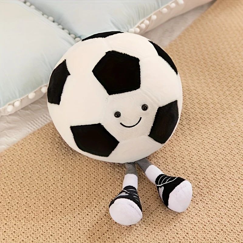 1 creative sports equipment doll, cute ball doll, fun plush toy, long legged ball doll, cartoon doll with shoes, decoration!