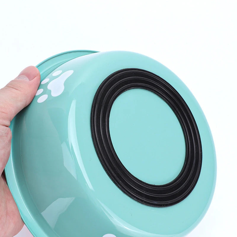 Dog bowl new pet bowl large capacity dog food bowl stainless steel anti-overturning household dog bowl pet supplies