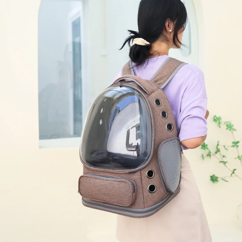 Transparent Pet Carrier Backpack Outdoor Travel Essential for Cats Small Dogs Breathable Design Comfortable Premium Pet Supplies