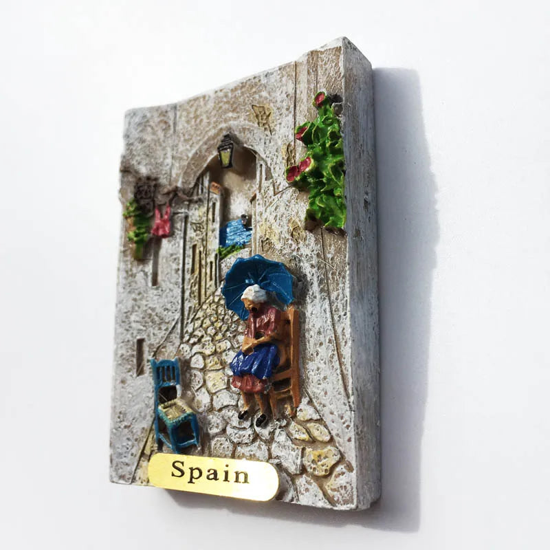 Europe Spain 3D Refrigerator Magnet Tourist Souvenirs Stickers,Home & Kitchen Decoration Fridge Magnet Message Sticker