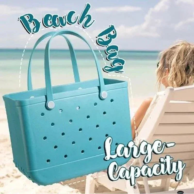 EVA Beach Jelly Bag Rubber Waterproof Shoulder Handbag Large Capacity Portable Travel Handbag Summer Pool Fashion Women Tote Bag