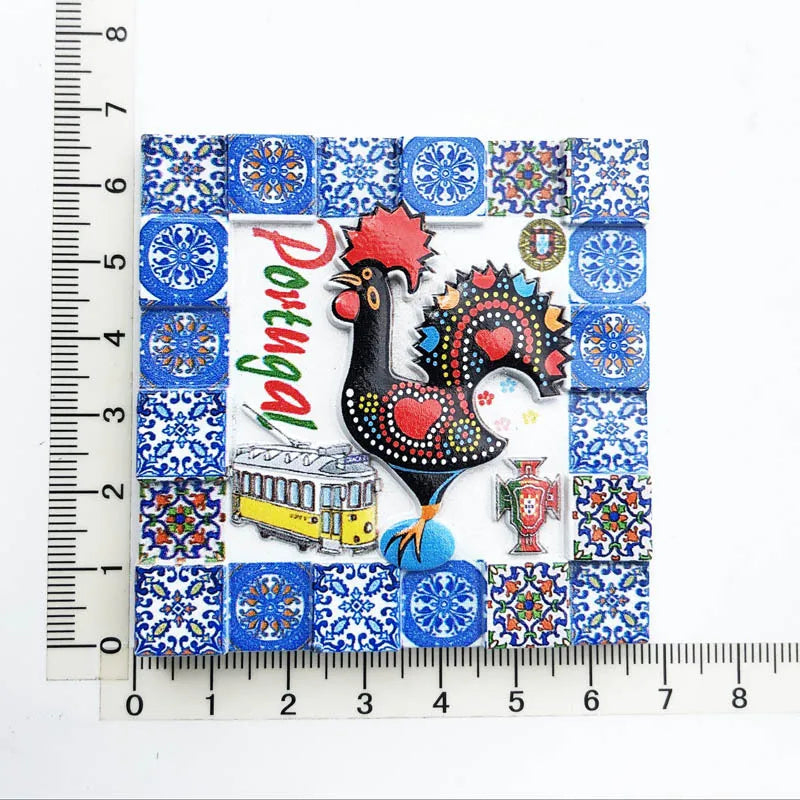 Portugal Fridge Magnets Tourism Souvenir UV Printing Resin Refrigerator Magnets Sticker Collection craft Gift Home Decoration