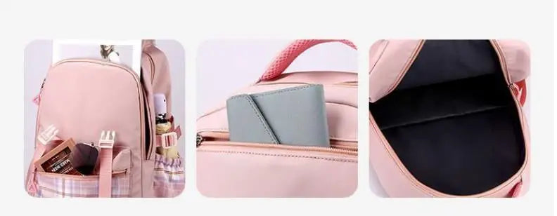 Hot Big Panda Print Academy Style Girls Kids School Book Bags Women Bagpack Teenagers Travel Backpack Mochila To Casual School