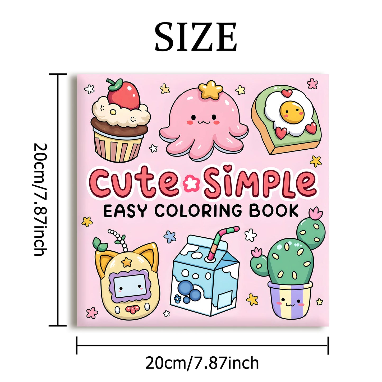 CUTE & SIMPLE Bold-easy Patterns Coloring Book for Adults Cute Drawing Book Perfect Gift for Party and Birthday