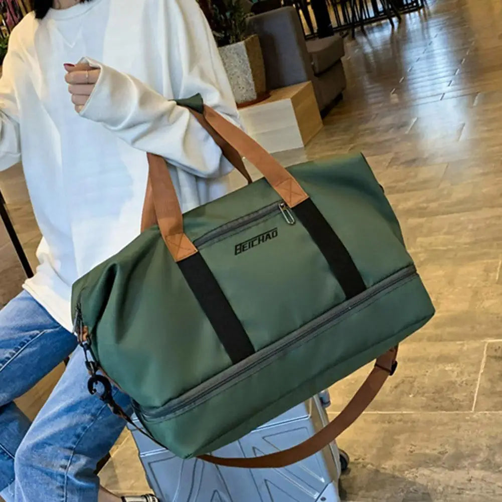 Large Capacity Gym Bag Portable Short Distance Travel Bag Sports Fitness Waterproof Handbag Luggage Storage Bag