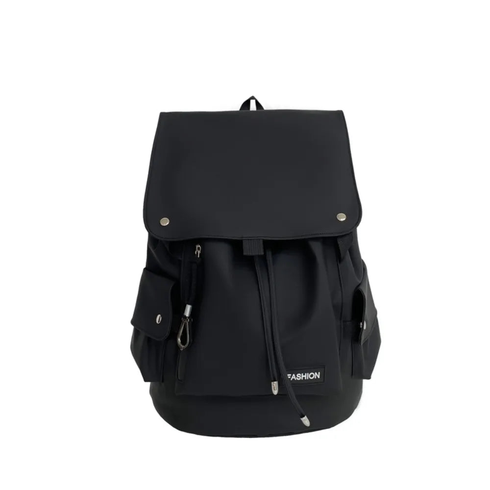 Large Capacity Men's Shoulder Bag Waterproof Multi Pocket Business Backpack Solid Color Lightweight Outdoor Storage Bag