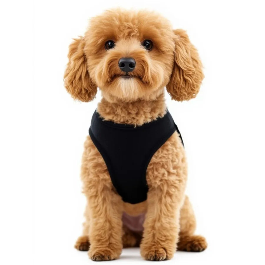 1 piece of polyester fiber material, cat ocean swimming print pattern, fashionable pet vest