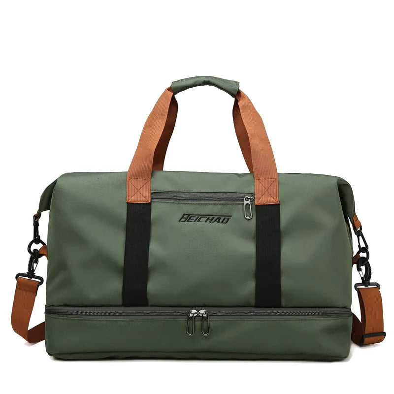 Gym Bag Travel Fitness Bag for Women Large Capacity Men's Sports Luggage bag Waterproof Female Messenger Bag Dry And Wet Handbag