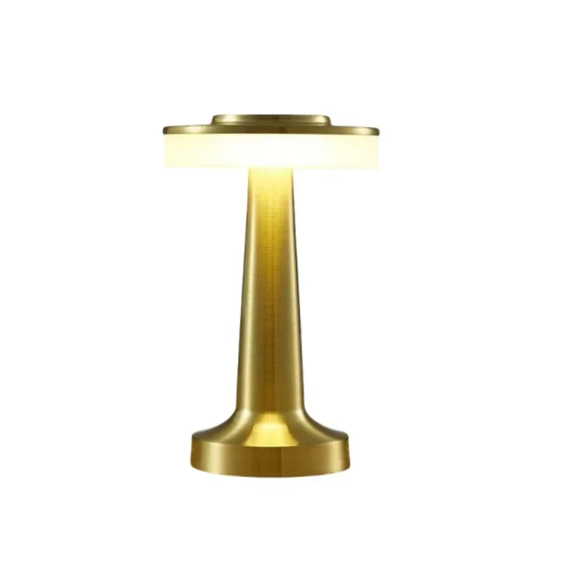 Retro LED Table Lamp Touch Dimmable Rechargeable Desk Light for Restaurant Coffee Bar Atmosphere Backlight Home Bedroom Decor