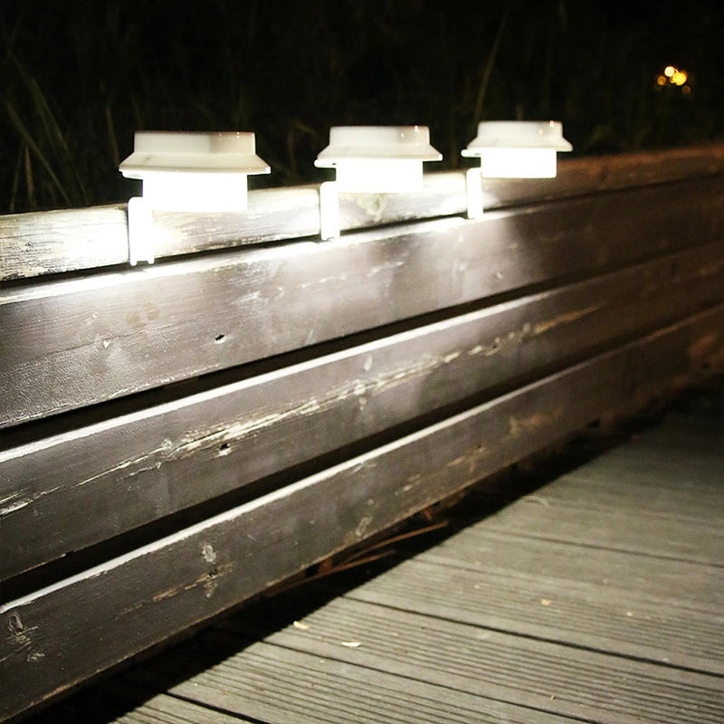3LED Solar Power Gutter Light Waterproof Wall Lamp White Warm Fence Night Light for Garden Pathway Campin Deco LED Light Fixture