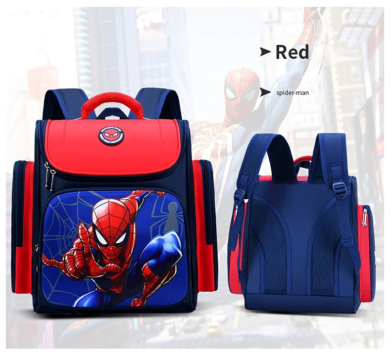 Marvels Avengers Anime Backpack Child Cartoon Spider-man Captains America Backpacks Kindergarten Elementary School Students Bag