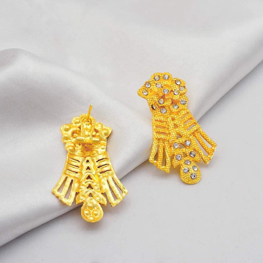 2023 Fine Jewelry Sets For Women Dubai Bridal Wedding Gifts Necklace Bracelet Earrings Ring Jewellery Set African Bead jewelry