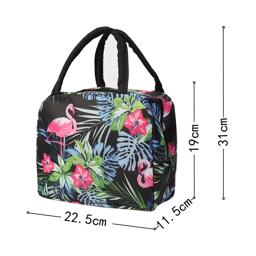 Cartoon Children's Lunch Bag Waterproof Oxford Cloth Portable Lunch Bags Tote Thermal Insulation Aluminum Film