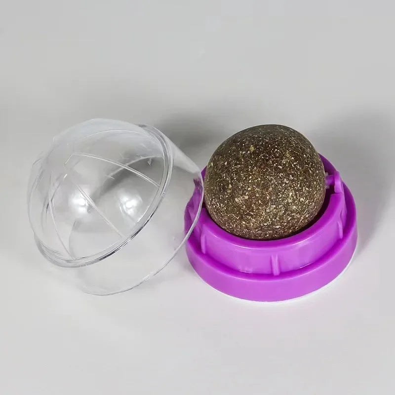 Catnip Balls Funny Lickable Cat Snack Catnip Balls Kitten Playing Chewing Cleaning Teeth Toy for Small Medium Cats Pet Supplies