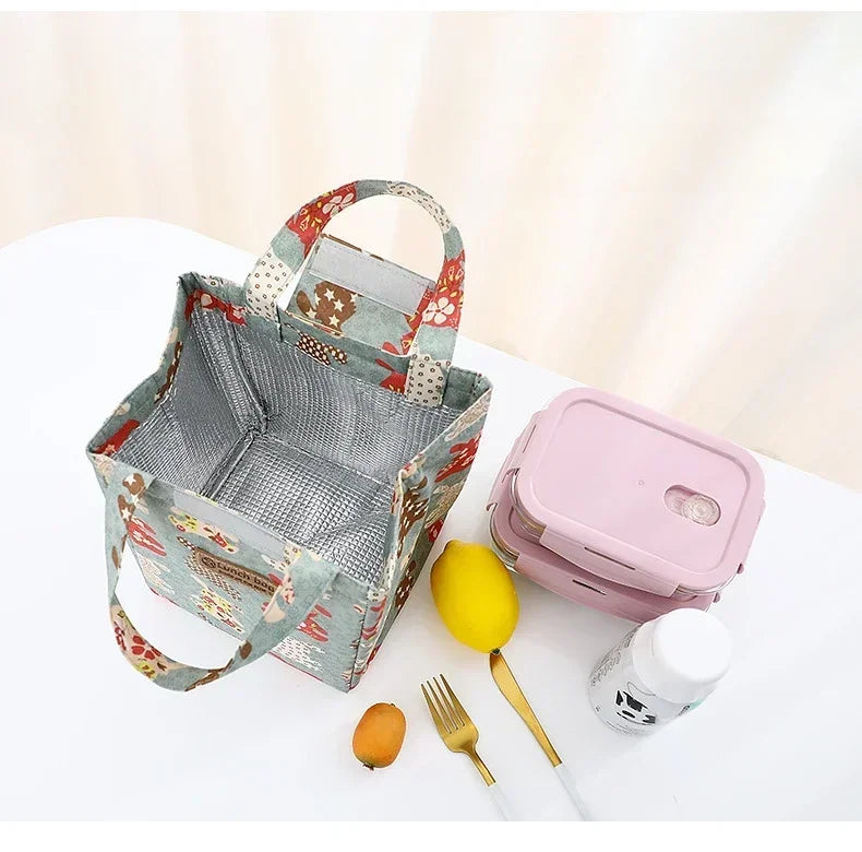 Kids Lunch Bag for School Portable Thermal Bag Children Cartoon Insulated Lunch Bag Cooler Pouch Dinner Container Handbags