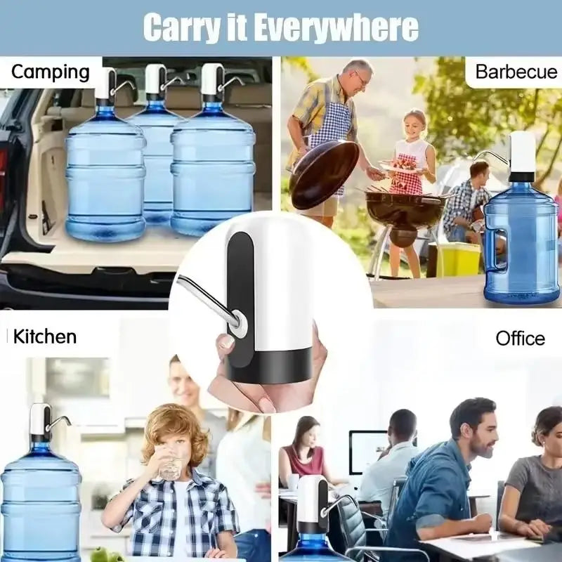 1pc Automatic Water Bottle Pump USB Charging Water Pump One Button Automatic Switch Of Water Dispenser