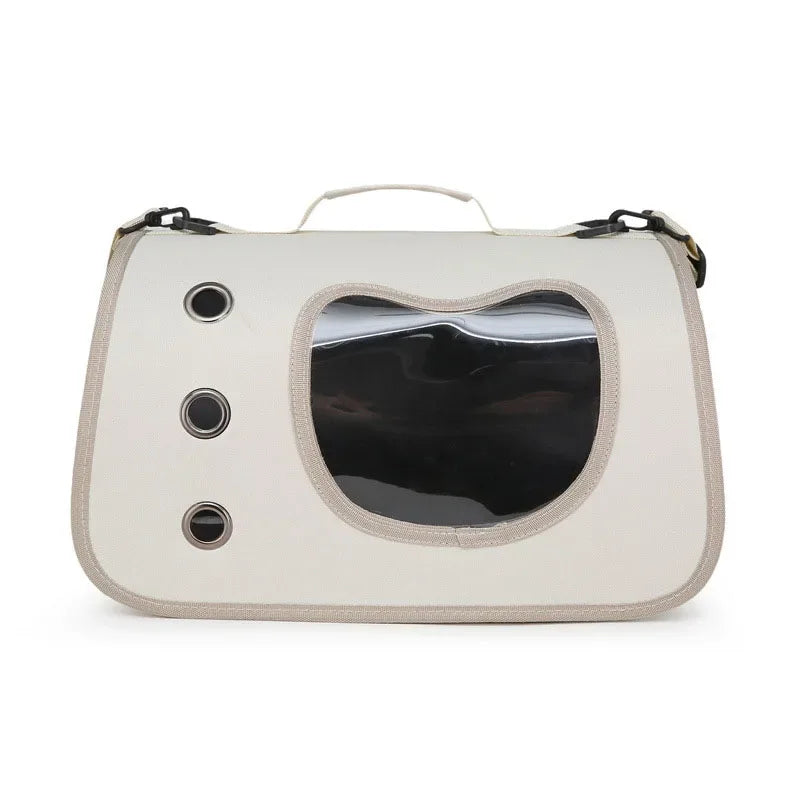 Cat Shoulder Bags High-capacity Cat Bag Foldable Hand-held Space Capsule Mesh Breathable Outing Pet Crossbody Bag Pet Backpack