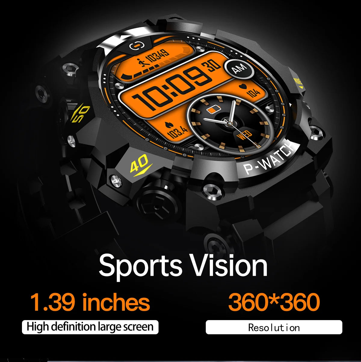 Outdoor Sport Smart Watch LED Flashlight Health Monitor Bracelet Bluetooth Make Answer Call Waterproof Men Military Smartwatch