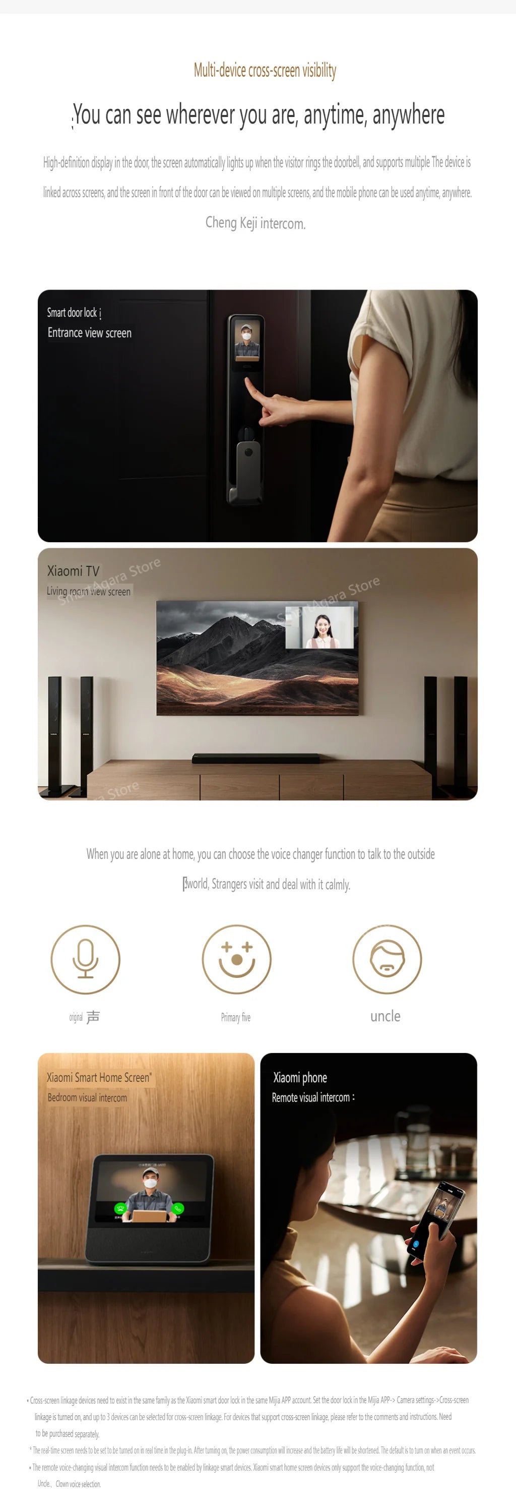 2025 Xiaomi Automatic Smart Door Lock G500 3D Face Recognition with Cat Eye Fingerprint Bluetooth Password Unlock Mi Home APP