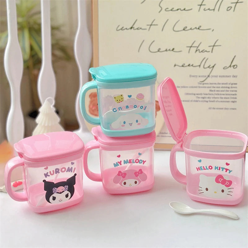 Sanrio Hello Kitty Kitchen Seasoning Box Kuromi Melody Cinnamoroll Msg Salt Sugar Jar Household Seasoning Jar Storage Box
