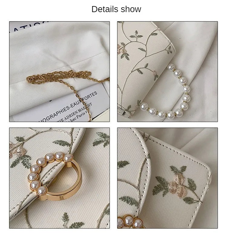 NEWEST Shell Beads Bags Fashion Sweet Bag Women's Handbags Lace Wedding Chic Lady Chain Women Shoulder Crossbody Bag