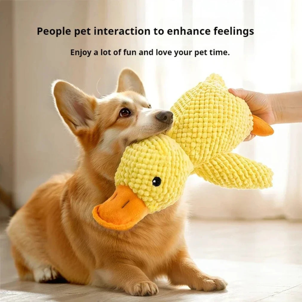 Dog toy plush companion sleeping duck bite resistant teeth grinding sound relief duck sound toy Wholesale and retail