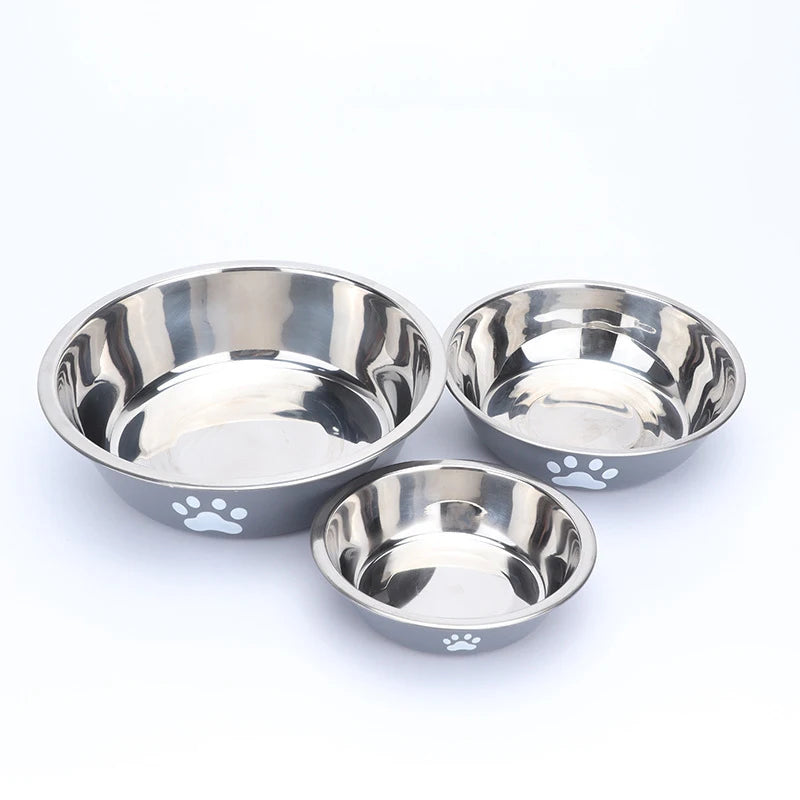 Dog bowl new pet bowl large capacity dog food bowl stainless steel anti-overturning household dog bowl pet supplies