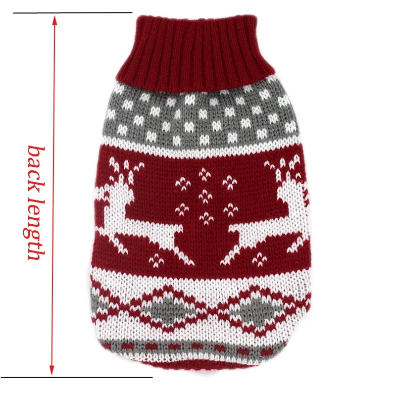 Christmas Cat Dog Sweater Pullover Winter Dog Clothes for Small Dogs Chihuahua Yorkies Puppy Jacket Pet Clothing ubranka dla psa