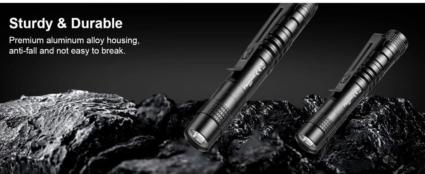 Portable Mini LED Pen Flashlight Waterproof Pocket Torch Handheld Light for Outdoor Camping Hiking Car Repair Emergency Home Use