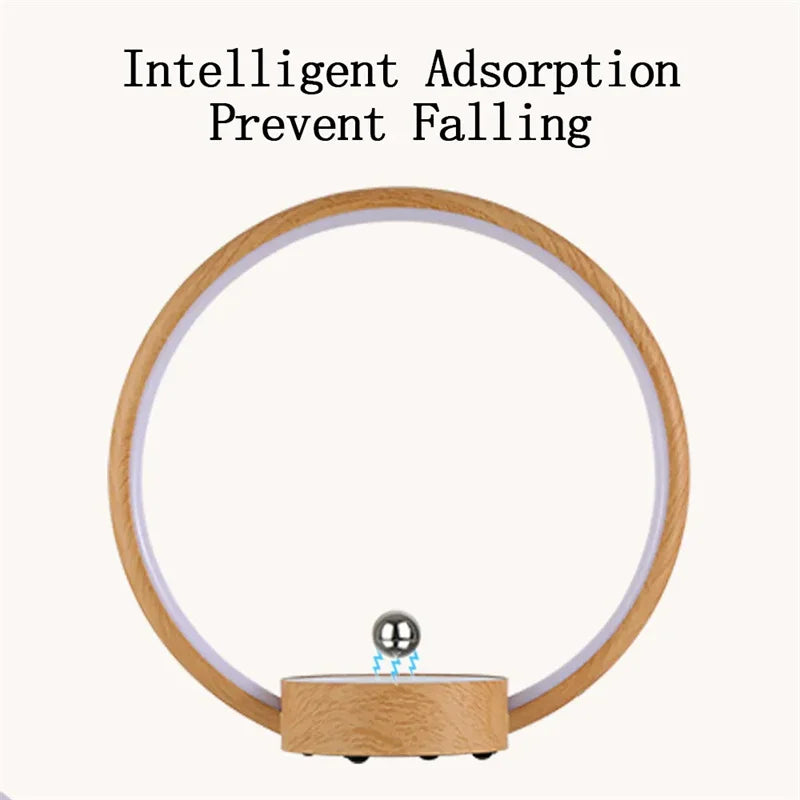 2025 New Luxury Magnetic Levitating Ring Circular Lamp Gradient Atmosphere Light for Office Bedroom Home Decor Creative Gift