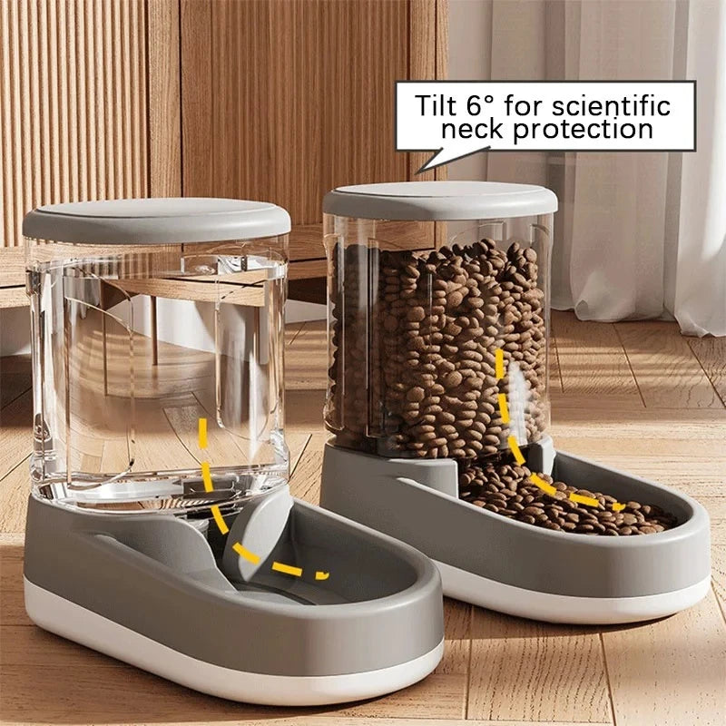 & Dog Cat Automatic Gravity Pet Feeder Large capacity Drinking Water Device Dog Cat Food Save effort Pet Drinking Accessory