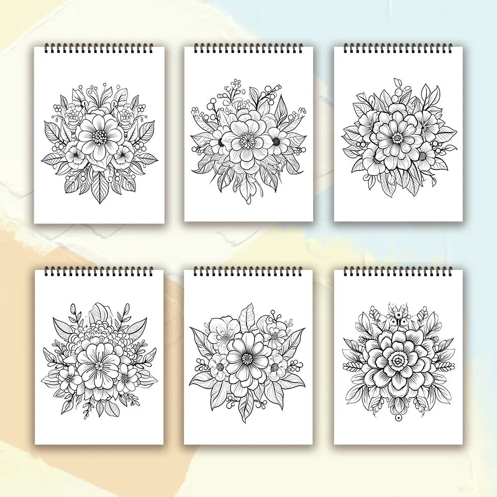 Spiral Coloring book -30 Sheets adult coloring book, 11.2 x 8.3 inches, 100g thick paper, drawing book, homecoming holiday gift