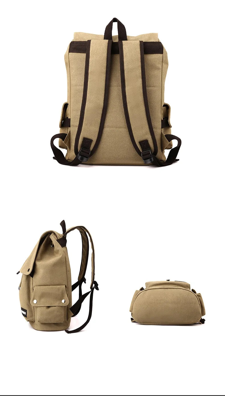 2025 New Style Men Climbing Hiking Backpacks Travel Leisure Students Bags Big Schoolbags Fashion Large Pockets Multi-Zipper