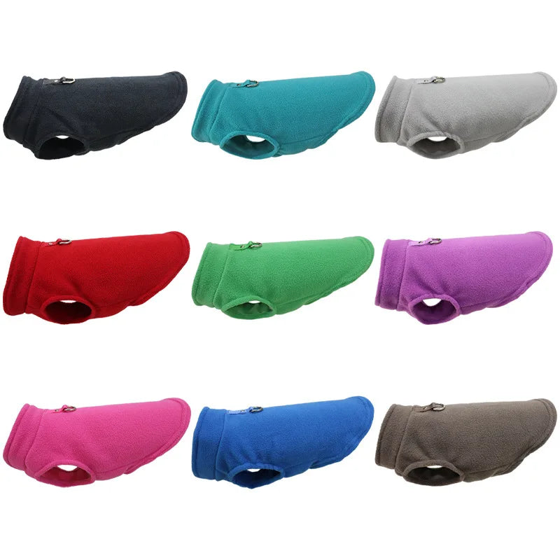 Winter Warm Fleece Dogs Clothes Soft Pet Jacket Vest with D-Ring for Small Puppy Cats Coat Chihuahua French Bulldog Pug Costume