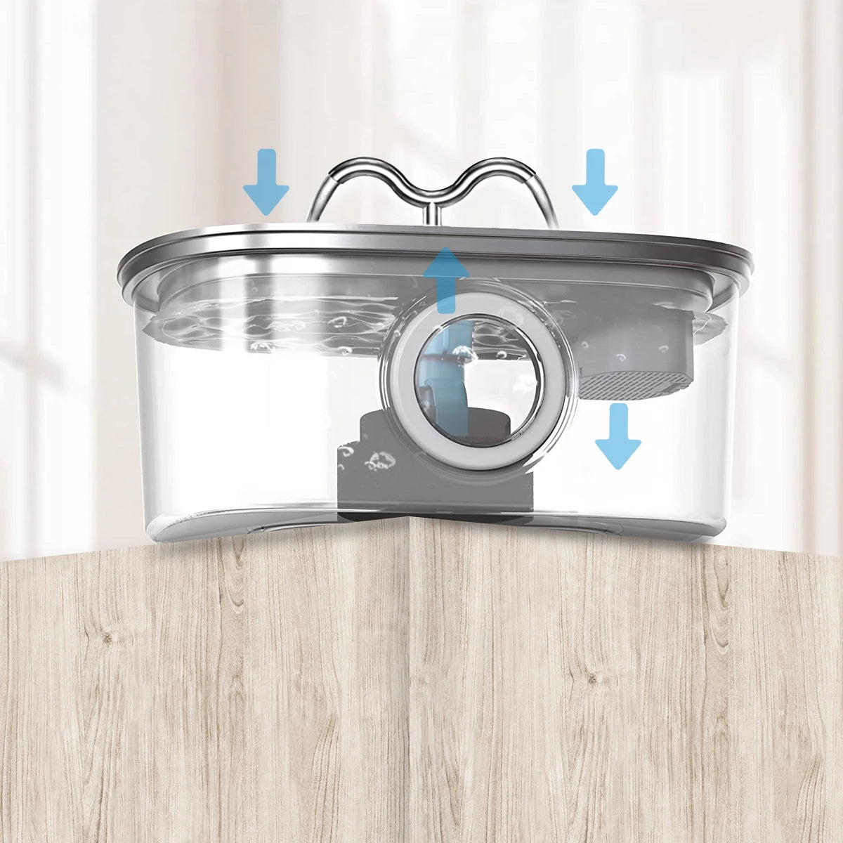 108oz/3.2L Cat Water Stainless Steel Pets Dispenser With LED Light Silent Pump Automatic Fountain For Cat Dog Drinking Bowl