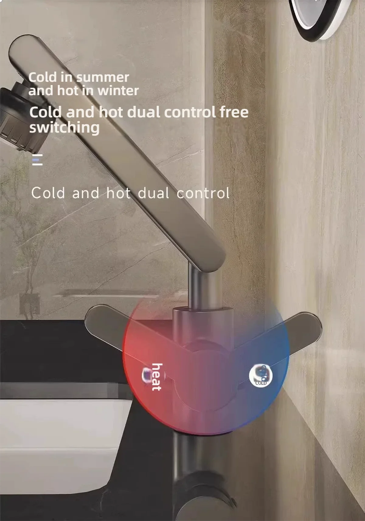 Dual Mode Universal Rotating Faucet Robotic Arm Wash Basin Kitchen Bathroom Hot and Cold Household Basin Wash Basin Sink