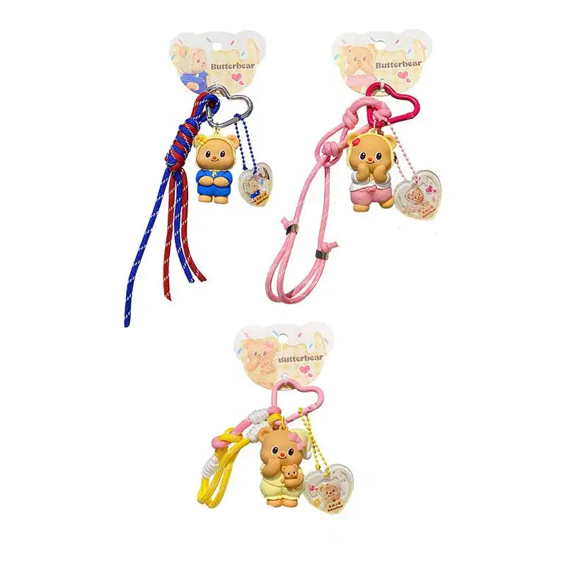 Butterbear Costume Show Keychain Cute Cartoon Bear Bag Charms