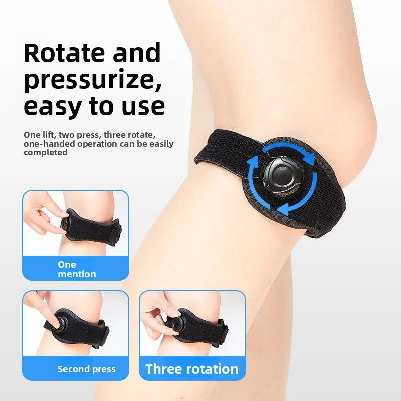 Patella Knee Strap Adjustable Knee Brace Patellar Tendon Stabilizer Support Band for Soccer Basketball Running Jumper Gym Squat
