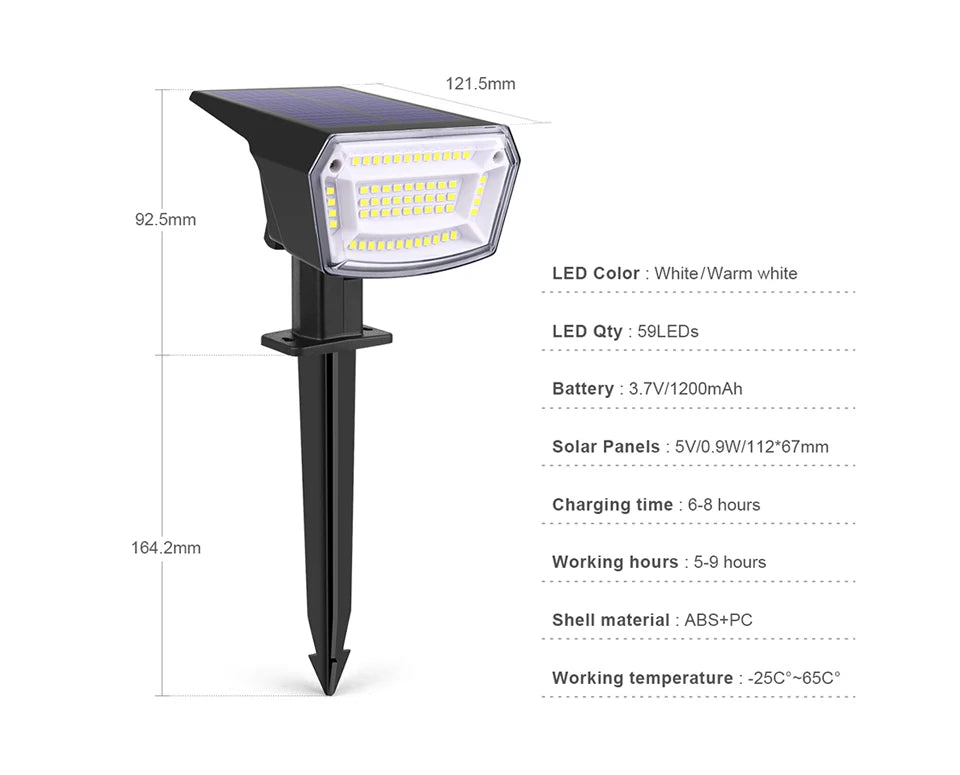 Garden Solar Lights Outdoor Waterproof Solar Powered Lamp Patio Backyard Lawn Light Lanscape Night Lighting Decoration